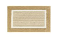 andiamo Maui Badmat, antislip, zacht en wollig, douchemat voor badkamer, antislip, wasbaar, 40 x 60 cm, taupe