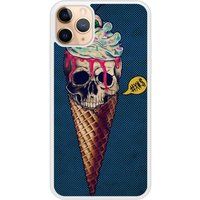 Ice cream skull blue bedrukt siliconen hoesje compatibel met iPhone 11 Pro