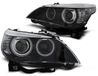 Xenon koplampen met CCFL halo-ringen, geschikt voor BMW 5-serie E60 E61, bouwjaar 03-04, noir