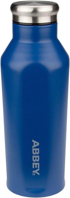 Abbey Camp® Abbey Drinkfles Dubbelwandig - Godafoss - 0.35 L - Blauw/Zilver