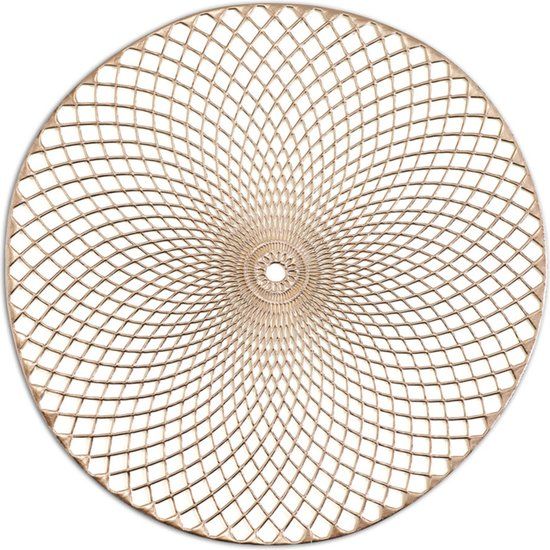 Zeller placemat rond mandala goud 38 cm kunststof - 1 stuk