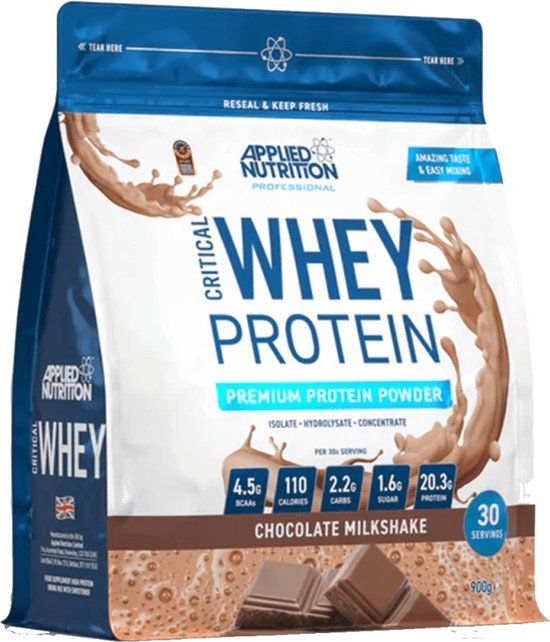 Applied Nutrition Critical Whey Chocolate Milkshake 900g