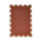 Flair Rugs laagpolig wollen rechthoekig vloerkleed 290x200 cm - terra