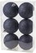 Cosy & Trendy Kerstballen - 6x st - donkerblauw - glitters - D8 cm - kunststof - kerstversiering