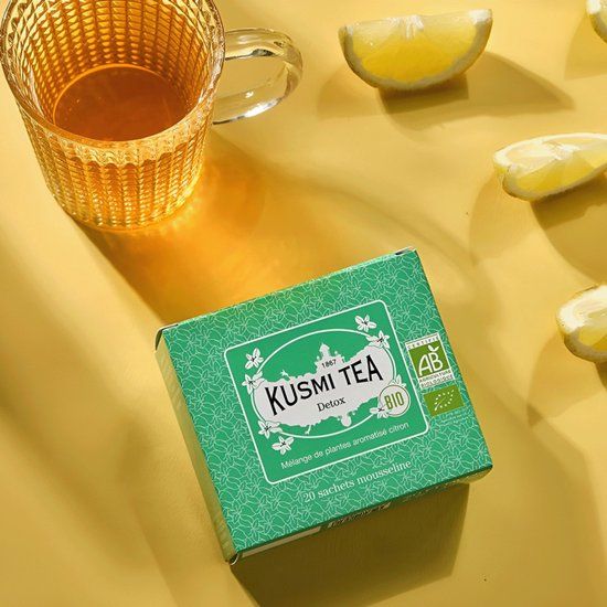 Kusmi Tea Biologische blend van groene thee en kruiden Detox – 20 mousseline theezakjes