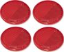 ProPlus Réflecteur - set de 4 pièces - rouge - auto-adhésif - 60mm - rond