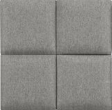 neu.haus Gestoffeerde wandpanelen Carpino set van 4 stof 30x30 cm lichtgrijs