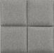 neu.haus Panneaux muraux rembourrés Carpino set van 4 tissu 30x30 cm gris clair