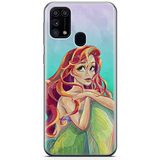 ERT GROUP mobiel telefoonhoesje voor Samsung M31 origineel en officieel erkend Disney patroon Ariel 004 optimaal aangepast aan de vorm van de mobiele telefoon, hoesje is gemaakt van TPU