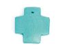Hanger hout gewaxt turquoise, 23 x 23 mm, 50u, ca.