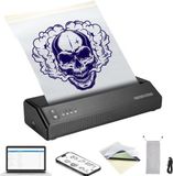 VEVOR Tattoo Transfer-Sjabloonprinter, Draadloze Bluetooth-Tatoeage-Sjabloonprinter met 10 Stuks Transferpapier En Stoffen Zak, Draagbare Tattoo-Printer voor Android En Ios-Telefoon