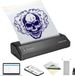 VEVOR Tattoo Transfer-Sjabloonprinter, Draadloze Bluetooth-Tatoeage-Sjabloonprinter met 10 Stuks Transferpapier En Stoffen Zak, Draagbare Tattoo-Printer voor Android En Ios-Telefoon