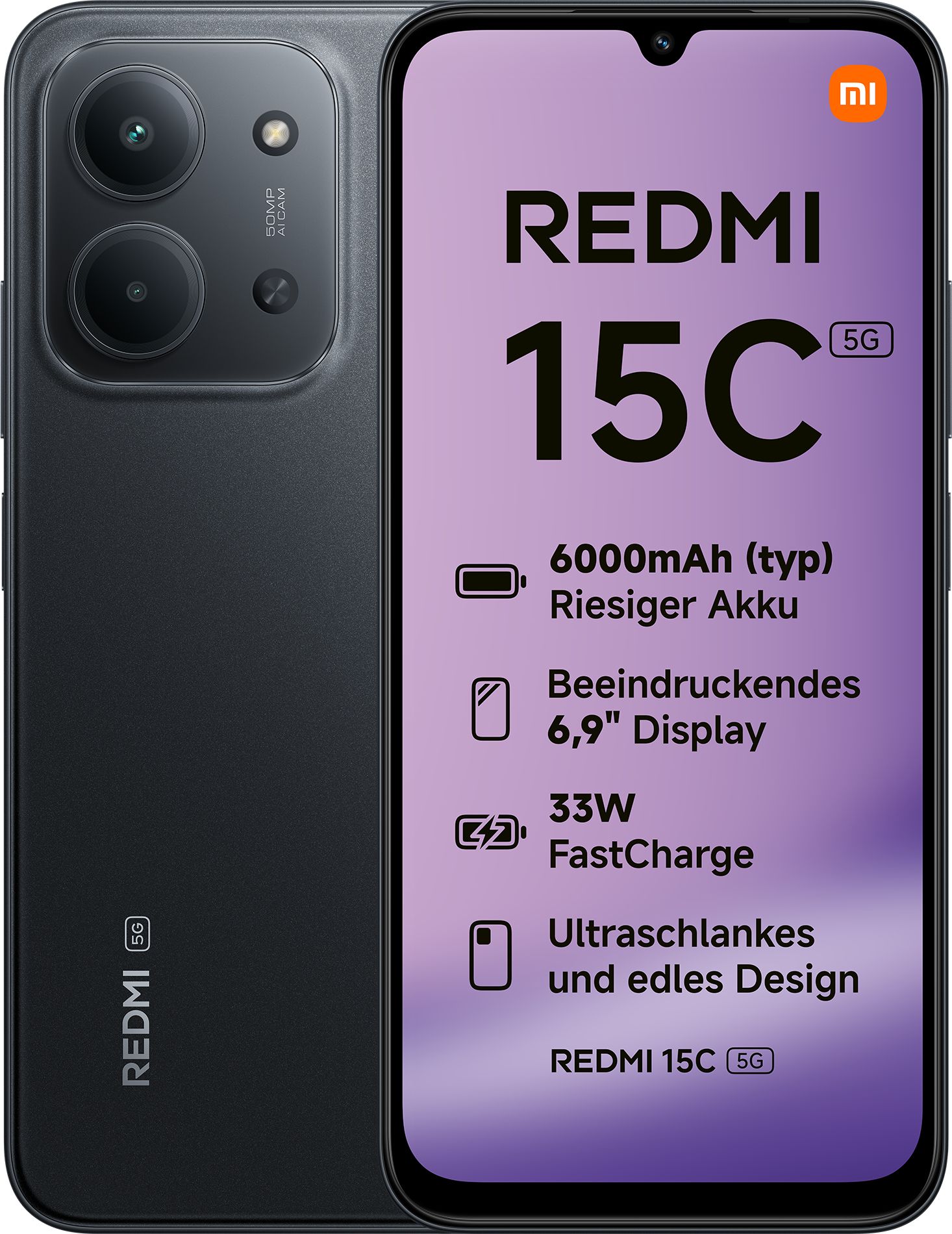 Xiaomi Redmi 15C 5G 4GB/128GB - Midnight Black