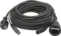 DAP Combikabel FP0915B - Schuko/XLR F - Schuko/XLR 15 m Zwart