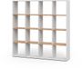 Vicco Karree Séparateur de pièce – 142,4 x 143 cm Chêne blanc/or