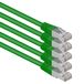 1aTTack.de 10m groen - 5 stuks Cat.6 patchkabel netwerkkabel CAT6 S-FTP Gigabit LAN PIMF CAT 6 koper CU halogeenvrij internet DSL gameconsole smart-tv