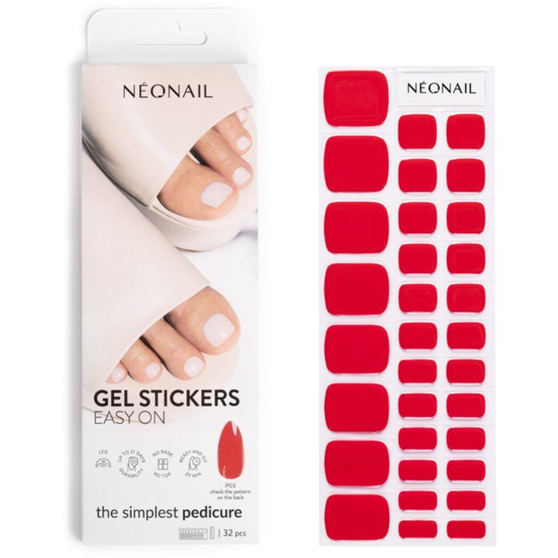 NEONAIL UV Gel Stickers Easy On P03 Red