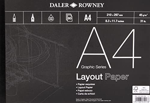 Daler Rowney Graphic Series lay-out Block, A4, 45 g, 80SH