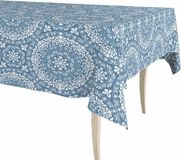 Merkloos Exma Tafelkleed op rol Blauw Mandala 140 cm x 25 m
