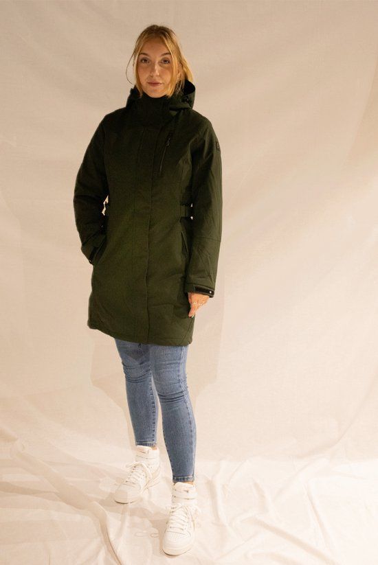 Killtec Dames Winter Parka - 37726 - Olijf Groen - Maat 42 - Waterdicht & Winddicht - Herfst/Winter 2022