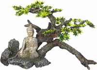 Nobby Aqua Deco Buddha met planten - 32,5 x 16,5 x 21 cm