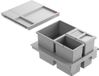Hailo Separato 34 litres (2x8+18) - adapté aux tiroirs à façade - gris