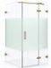 Maxaro Douchecabine Diamond 110x90cm 8mm Helder Veiligheidsglas met Matte Strook Goud