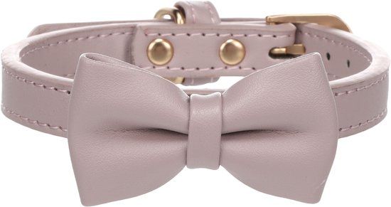 Hondenhalsband Flamingo Hond Halsband met strik Nela Violet S 29-35cm 15mm