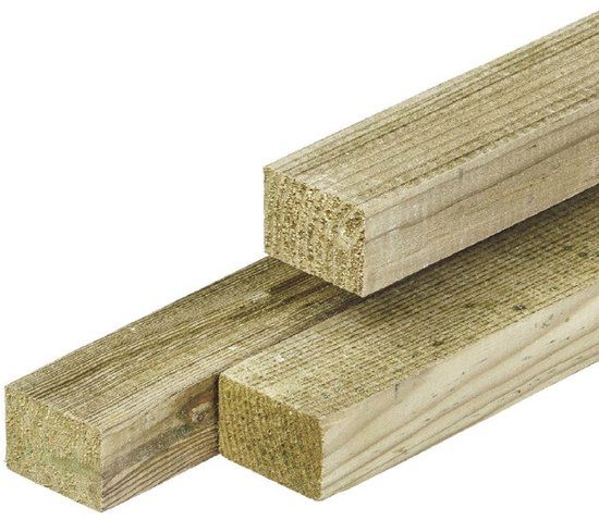Merkloos Tuindeco Regel Midden-Europees grenen 4,4x6,8x400 cm