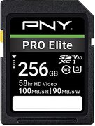 PNY 256GB PRO Elite Class 10 U3 V30 SDXC Flash Geheugenkaart