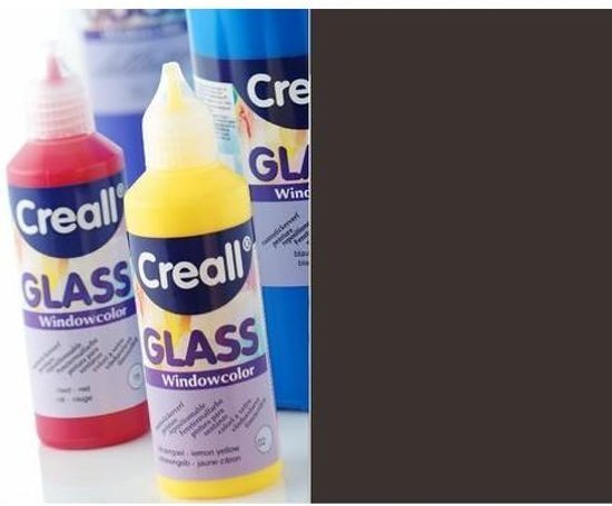 Creall Glas Verf - -GLASS - Stickerverf - Contour - Zwart - 500ml