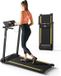 Urevo Foldi Mini tapis de course pour la maison avec application, tapis de marche 2-en-1 avec double amorti, tapis de course 1-10 km/h, pliable avec télécommande et écran LED, pour la maison/le bureau