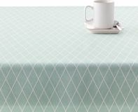 Muaré Vlekbestendig tafelkleed 250 x 140 cm Groen Katoen