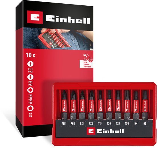 Einhell slagbitset 10-delig