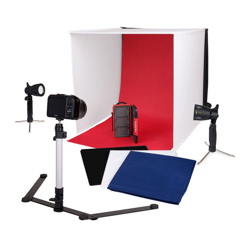 Caruba Portable Fotostudio 40x40x40cm met losse LED lampen