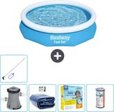 Bestway Fast Set Opblaasbaar Zwembad - 305cm - Blauw - Compleet Pakket