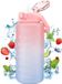 Unyqoos Bouteille avec paille, 2 litre, rose-bleu