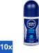 NIVEA MEN Fresh Active Antitranspirant Roll-on 50 ml - Voordeelverpakking - 10 stuks