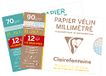 Clairefontaine 196854AMZC - Een set van 2 pakken 15 vellen (12 + 3 gratis) 21x29,7 cm met een pak Millimeterpapier 90g en een pak Calqueerpapier 70/75g