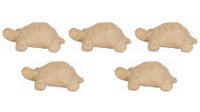 Décopatch AP619Opack - Lot de 5 supports en papier brun pulpé, Tortue