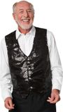 Tectake Dressforfun Paillettenvest Heren Zwart XL