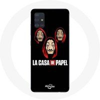 Maniacase Hoesje voor Samsung Galaxy A51 4G La casa de papel Masker en Logo