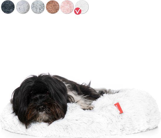 Snoozle Hondenmand - Superzacht en Luxe - Wasbaar - Fluffy - Hondenkussen - 70cm - Wit