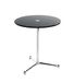 HAKU Salontafel ronde bijzettafel met glasplaat chroom zwart metaal veiligheidsglas 10 mm - Maat: H 50 cm x Ø 45 cm, Stijl: Modern