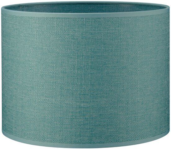 Home Sweet Home Lampenkap Canvas cilinder - turkoois - 25/25/19cm - E27