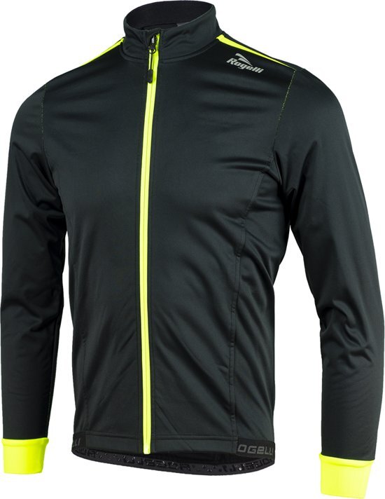 Rogelli Pesaro 2.0 Fietsjack - Heren - Maat XL - Zwart/Geel