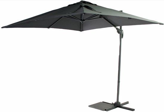 SenS-Line Honolulu Zweefparasol Vierkant - 250x250 cm - Antraciet