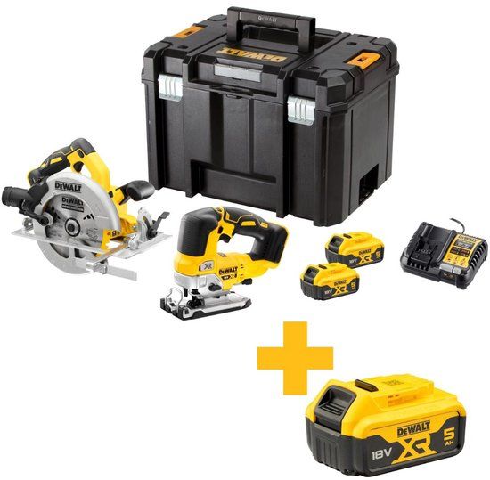 DeWALT DCK2012P2T Accu combiset 2-delig (DCS570 + DCS334) 18V XR 5.0Ah in TSTAK