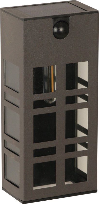 Luxform Oregon LED Wandlamp - Solar Hybrid - Bewegingssensor - 50 Lumen - Antraciet