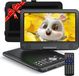 YOTON Lecteur DVD portable 12,5 pouces avec écran HD pivotant de 10,5 pouces, pour voiture, avec chargeur de voiture, fonction de lecture de fichiers enregistrés et prise en charge de 4-6 heures de lecture
